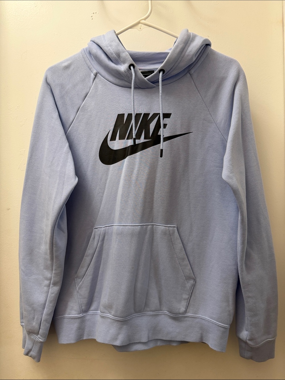 Nike Light Blue Hoodie with Black Swoosh Logo